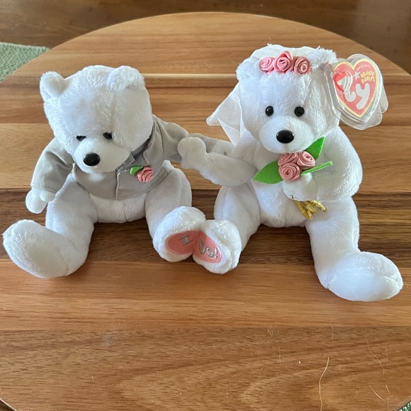 TY Beanie Babies Bride Groom - WE DO - I Do Wedding Bear Duo 2004 - Picture 1 of 2
